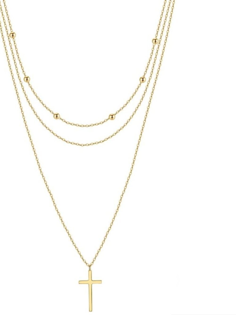 925 Sterling Silver Simple Cross Pendant Necklace for Women - Christian Gift